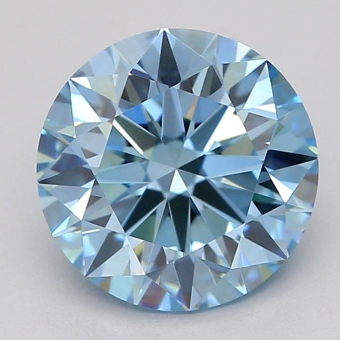 1.08 Ct. Fancy Vivid  Blue Round Lab Grown Diamond