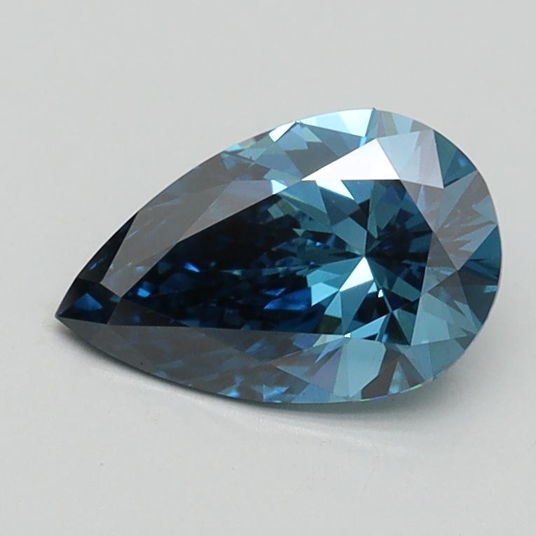 0.91 Ct. Fancy Vivid Blue Pear Lab Grown Diamond