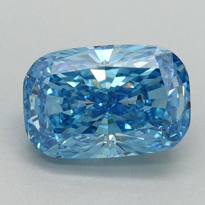 1.24 Ct. Fancy Vivid Blue Cushion Lab Grown Diamond