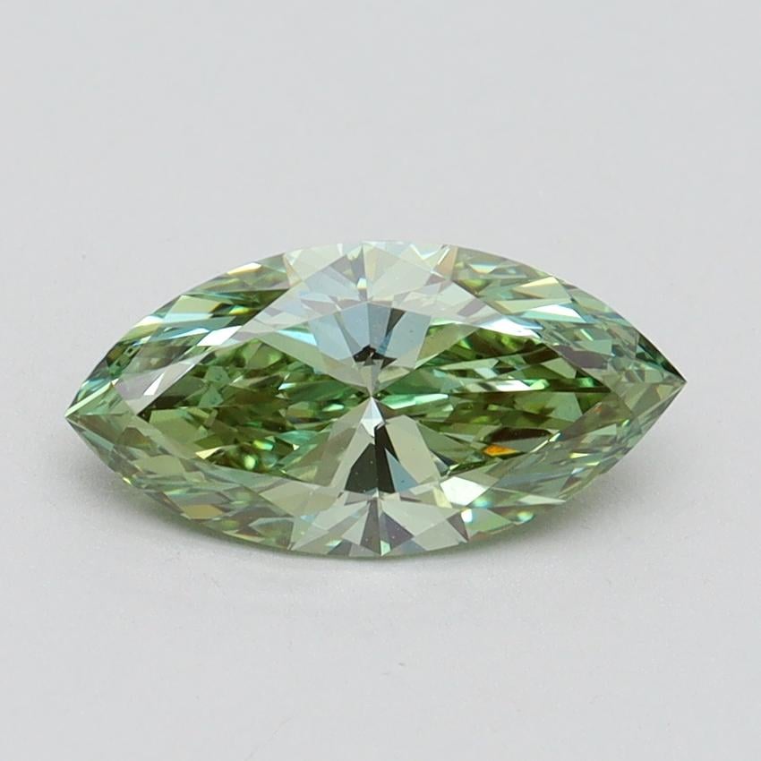 1.13 Ct. Fancy Vivid Green Marquise Lab Grown Diamond