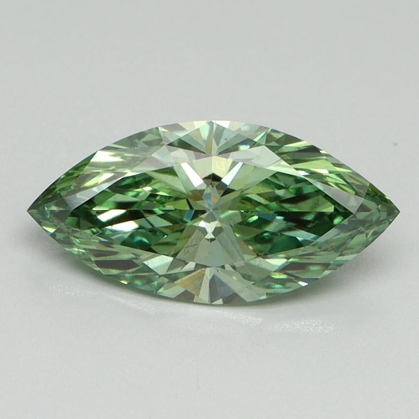 1.51 Ct. Fancy Vivid Green Marquise Lab Grown Diamond