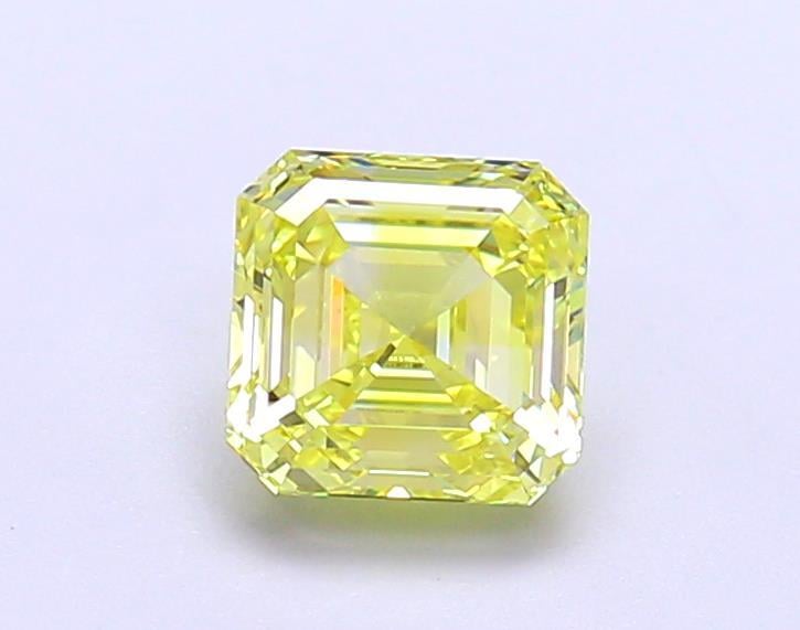 1.02 Ct. Fancy Intense  Yellow Asscher Lab Grown Diamond