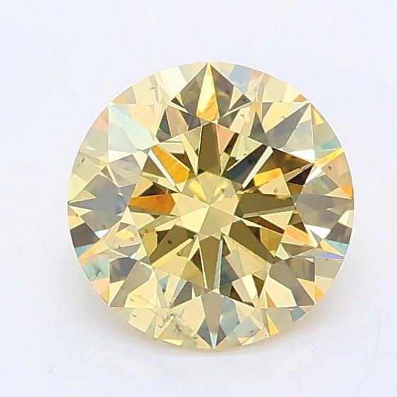 1.02 Ct. Fancy Yellow Round Lab Grown Diamond