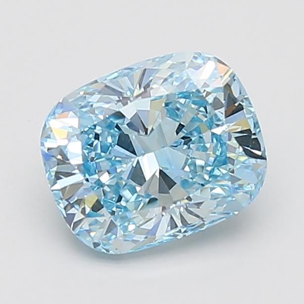 1.13 Ct. Fancy Intense Blue Cushion Lab Grown Diamond