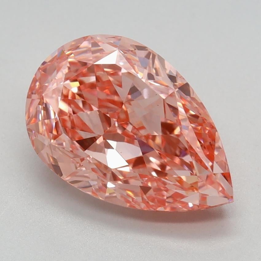 2.47 Ct. Fancy Vivid Pink Pear Lab Grown Diamond
