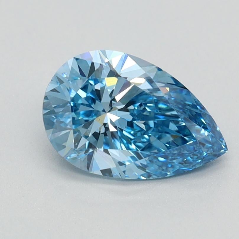 0.88 Ct. Fancy Vivid Blue Pear Lab Grown Diamond