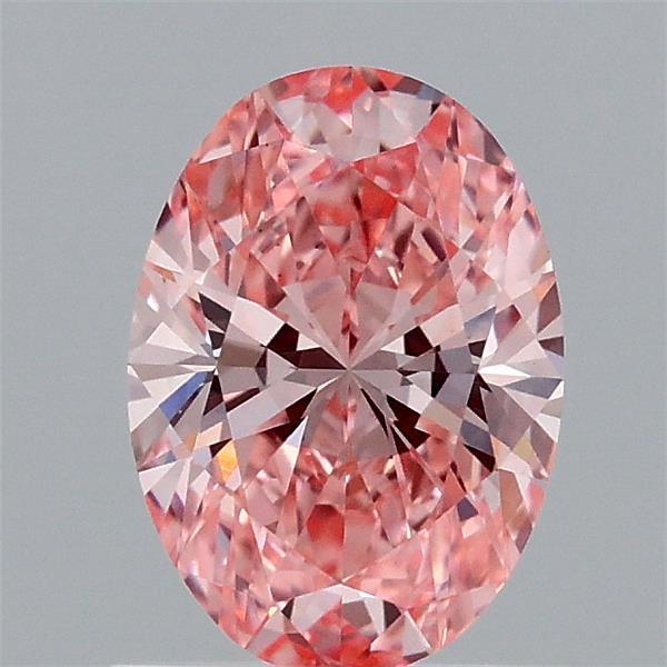 0.92 Ct. Fancy Vivid Pink Oval Lab Grown Diamond