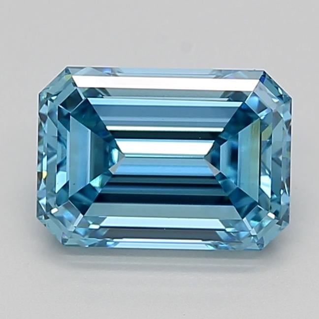 2.74 Ct. Fancy Vivid  Blue Emerald Lab Grown Diamond