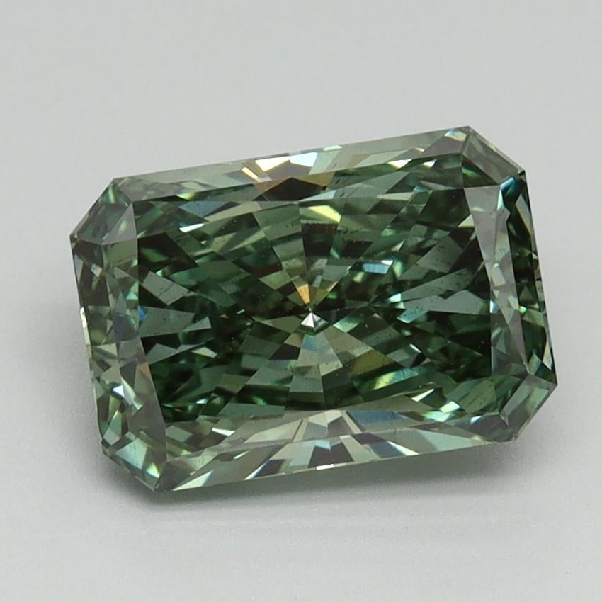 2.18 Ct. Fancy Vivid Pacific Green Radiant Lab Grown Diamond