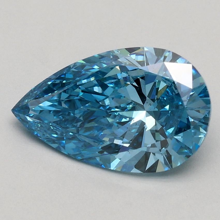 1.35 Ct. Fancy Vivid Blue Pear Lab Grown Diamond