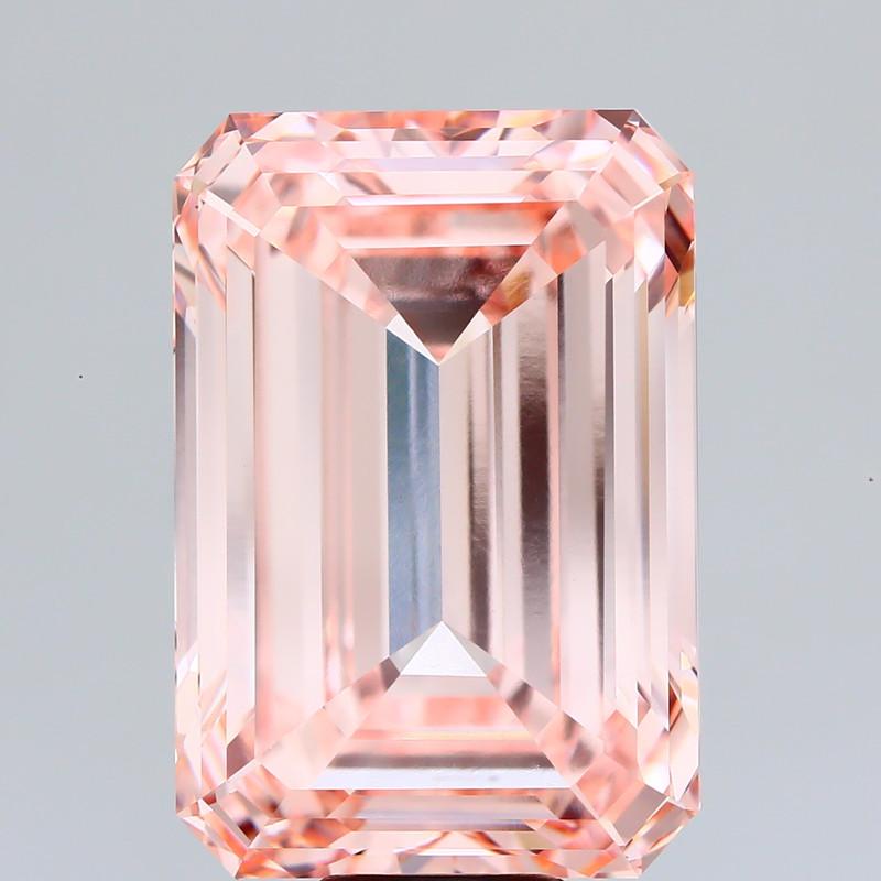 15.02 Ct. Fancy Intense  Pink Emerald Lab Grown Diamond