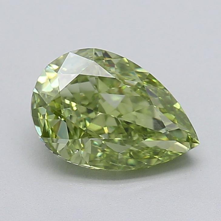 1.52 Ct. Fancy Vivid  Green Pear Lab Grown Diamond
