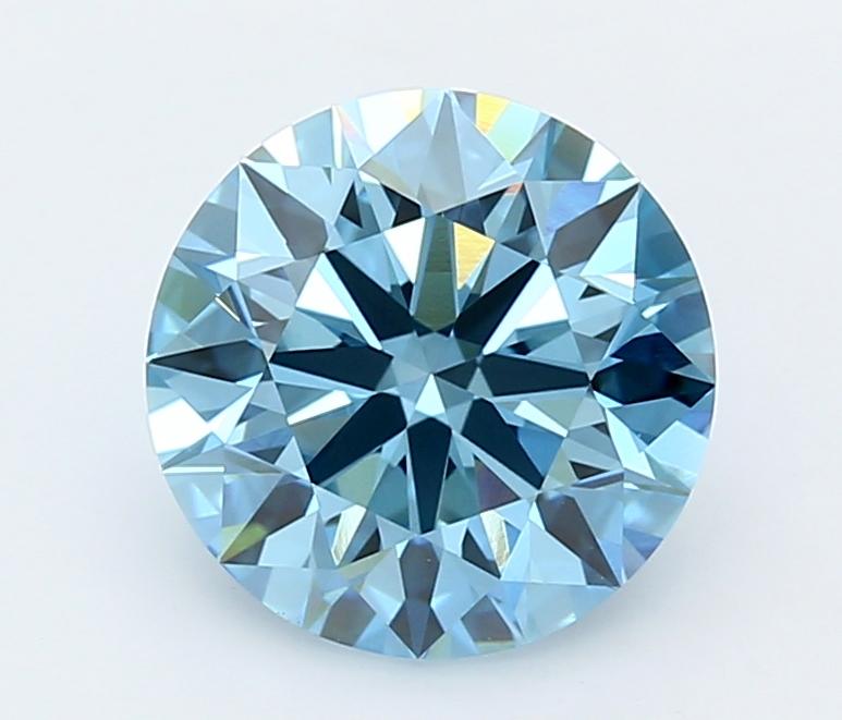 3.48 Ct. Fancy Vivid  Blue Round Lab Grown Diamond