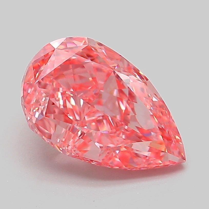 2.09 Ct. Fancy Vivid Pink Pear Lab Grown Diamond