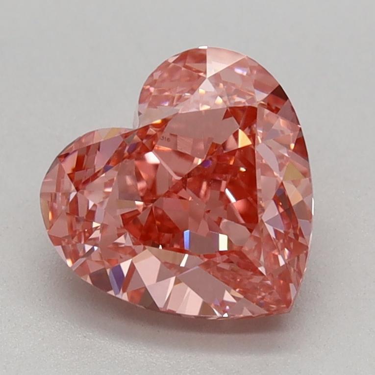 1.36 Ct. Fancy Vivid Pink Heart Lab Grown Diamond