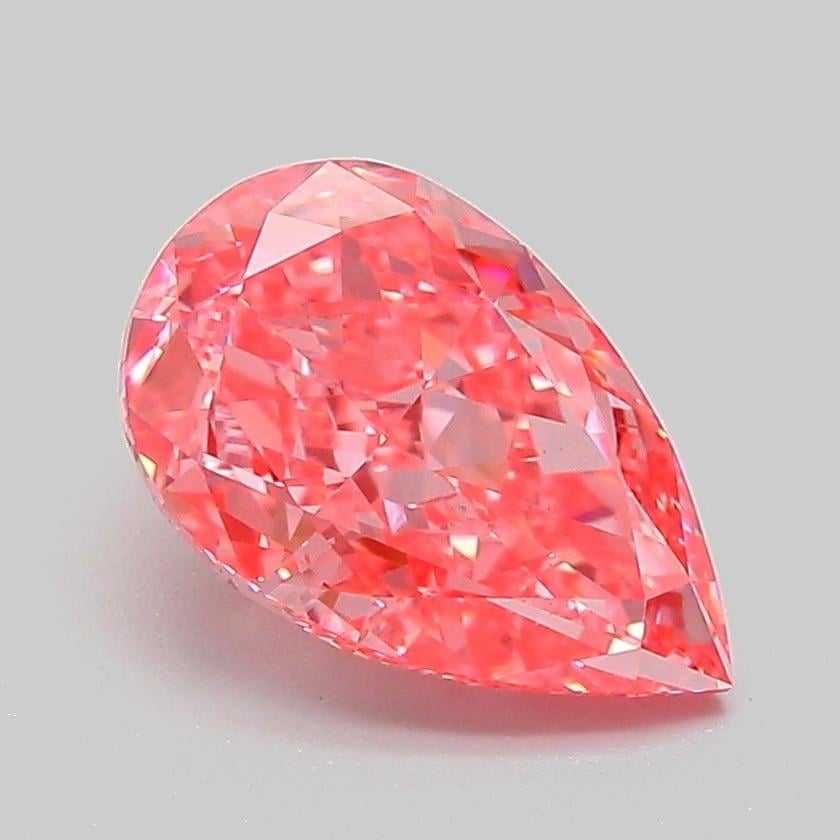 2.02 Ct. Fancy Vivid Pink Pear Lab Grown Diamond