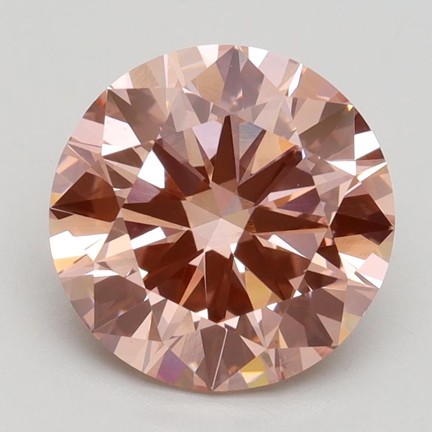 3.14 Ct. Fancy Intense Pink Round Lab Grown Diamond