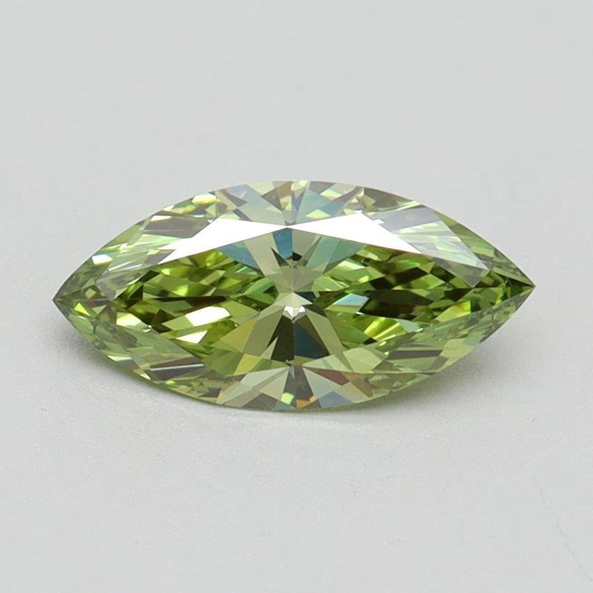 0.84 Ct. Fancy Vivid Green Marquise Lab Grown Diamond