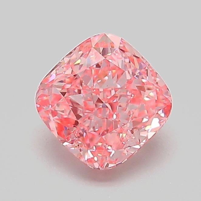 1.03 Ct. Fancy Vivid Pink Cushion Lab Grown Diamond