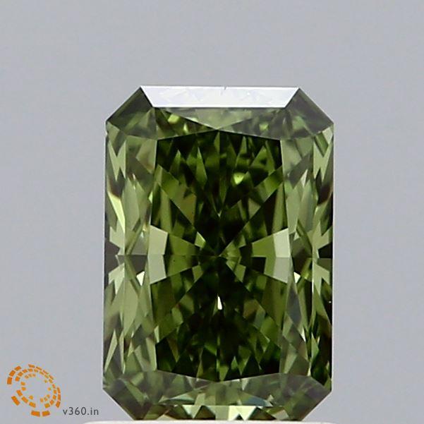 1.02 Ct. Fancy Vivid  Green Radiant Lab Grown Diamond