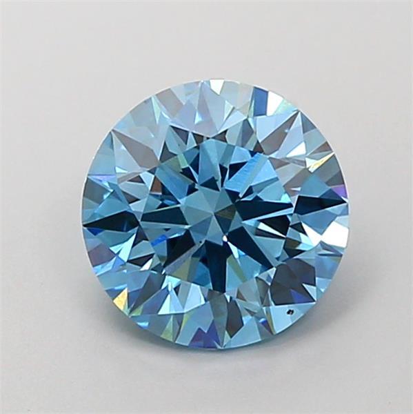 1.57 Ct. Fancy Vivid Blue Round Lab Grown Diamond