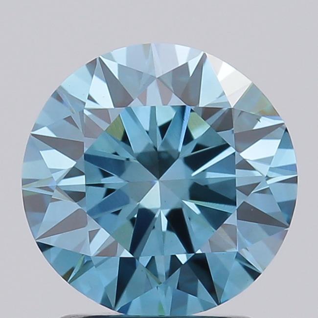 1.72 Ct. Fancy Vivid  Blue Round Lab Grown Diamond