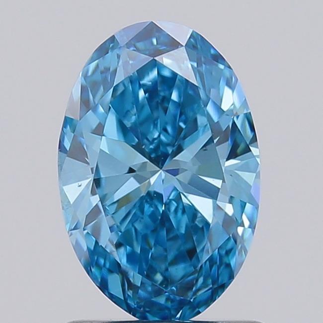 1.00 Ct. Fancy Vivid Blue Oval Lab Grown Diamond