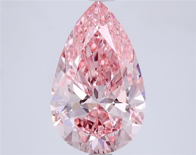 2.29 Ct. Fancy Vivid  Pink Pear Lab Grown Diamond