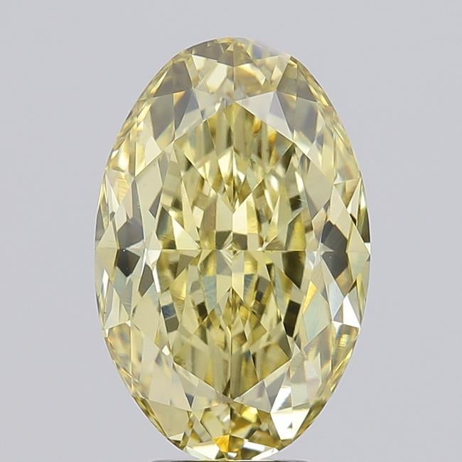 6.09 Ct. Fancy Intense Yellow Oval Lab Grown Diamond
