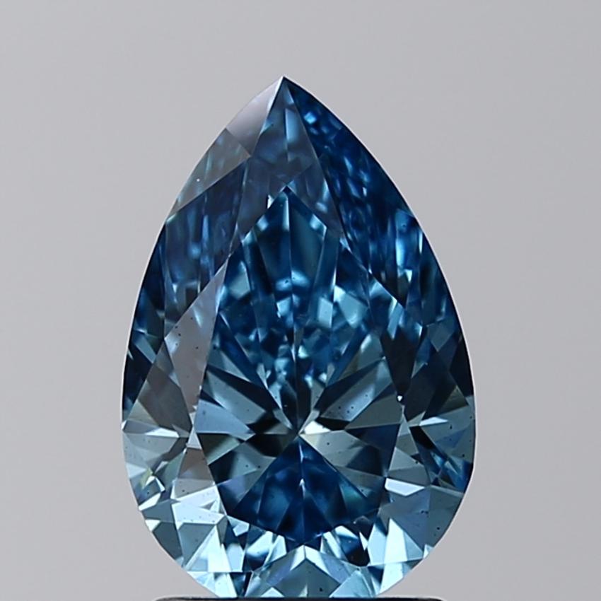 1.70 Ct. Fancy Vivid Blue Pear Lab Grown Diamond