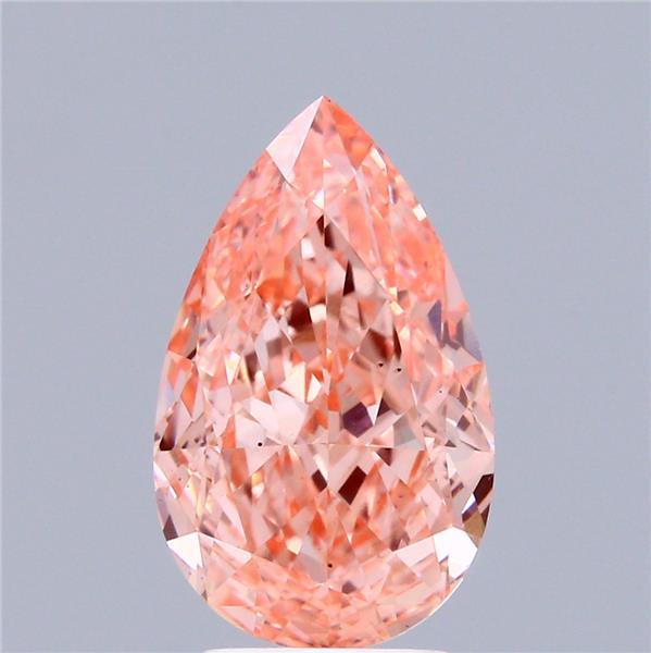 4.08 Ct. Fancy Vivid Pink Pear Lab Grown Diamond