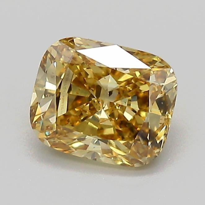 1.03 Ct. Fancy Intense Yellow Cushion Lab Grown Diamond