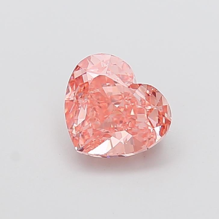 2.02 Ct. Fancy Intense Orangy Pink Heart Lab Grown Diamond