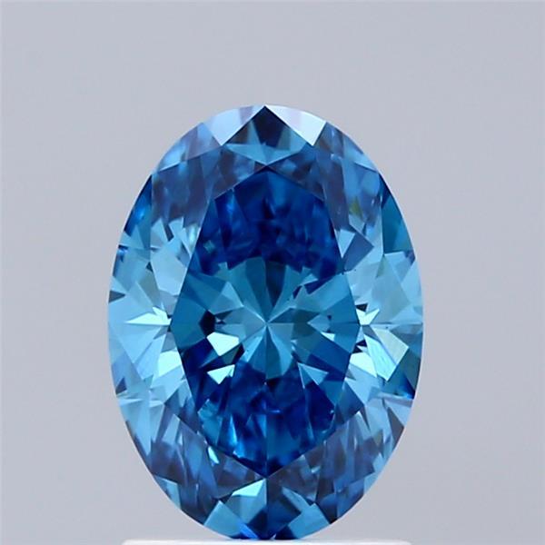1.57 Ct. Fancy Vivid Blue Oval Lab Grown Diamond
