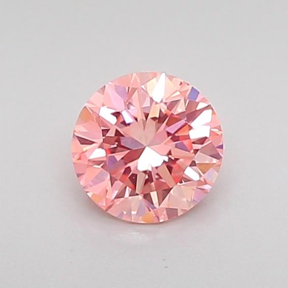 0.49 Ct. Fancy Vivid Pink Round Lab Grown Diamond