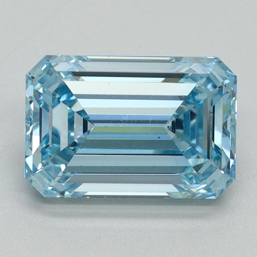 2.55 Ct. Fancy Intense Blue Emerald Lab Grown Diamond