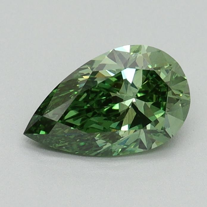 0.68 Ct. Fancy Vivid Green Pear Lab Grown Diamond