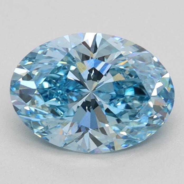 1.04 Ct. Fancy Vivid Blue Oval Lab Grown Diamond