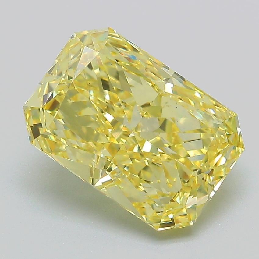 4.02 Ct. Fancy Vivid Yellow Radiant Lab Grown Diamond