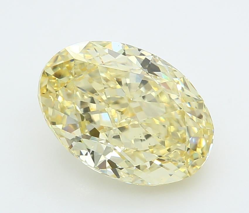 6.04 Ct. Fancy Intense  Yellow Oval Lab Grown Diamond