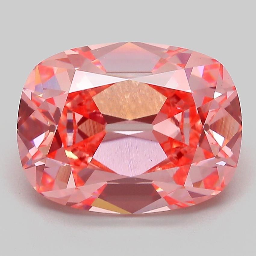 5.07 Ct. Fancy Vivid Pink Cushion Lab Grown Diamond
