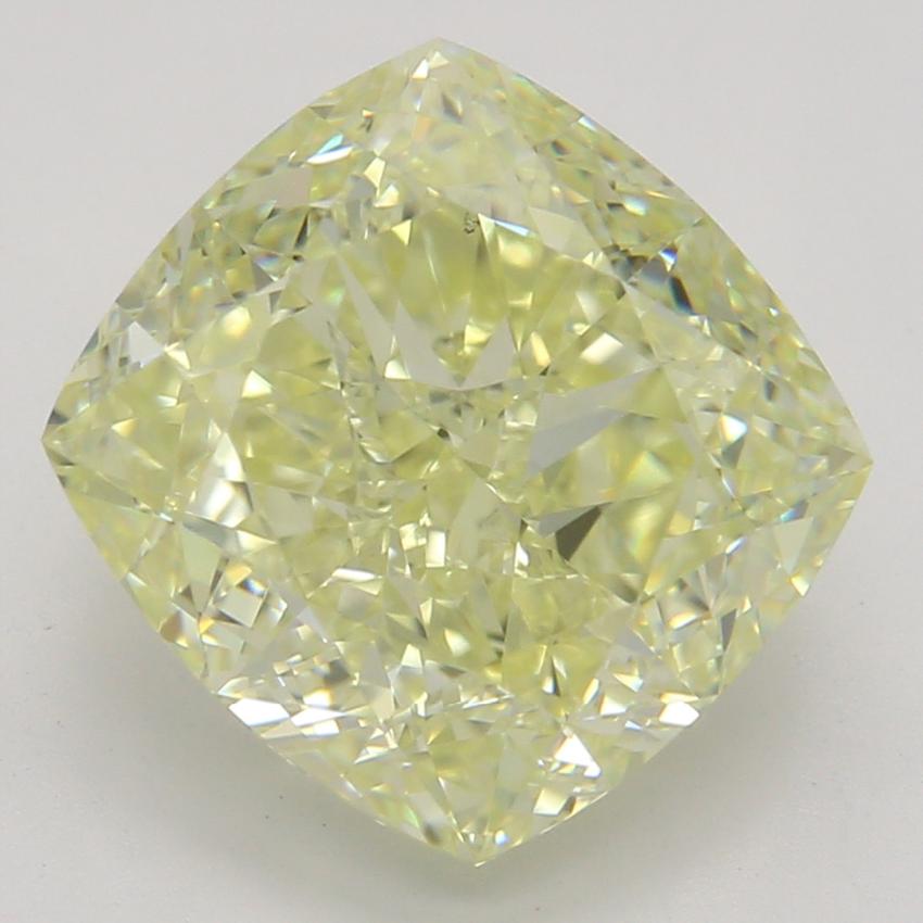 3.14 Ct. Fancy Light Yellow Cushion Diamond