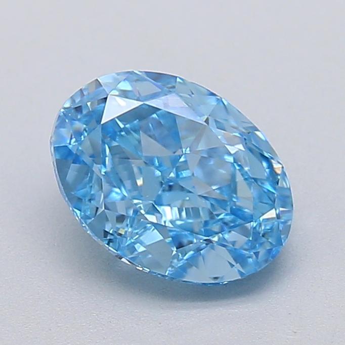 1.08 Ct. Fancy Vivid  Blue Oval Lab Grown Diamond