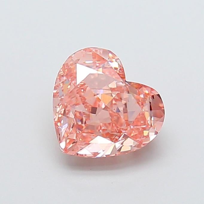 2.13 Ct. Fancy Intense  Pink Heart Lab Grown Diamond
