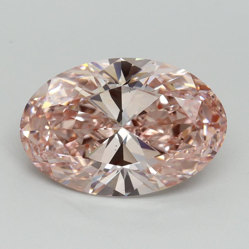 7.12 Ct. Fancy Vivid Pink Oval Lab Grown Diamond