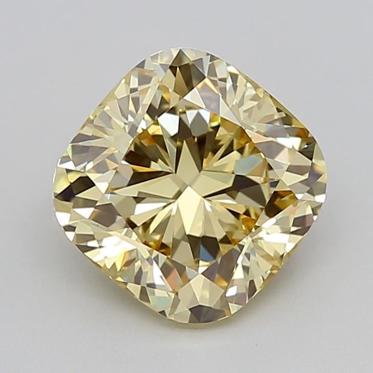 2.68 Ct. Fancy Yellow Cushion Lab Grown Diamond