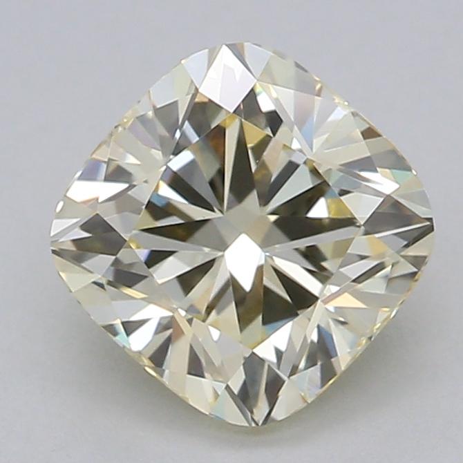1.05 Ct. Fancy Light Yellow Cushion Lab Grown Diamond