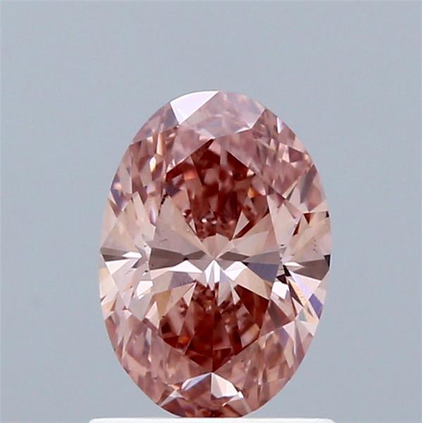 1.02 Ct. Fancy Intense Brownish Pink Oval Lab Grown Diamond