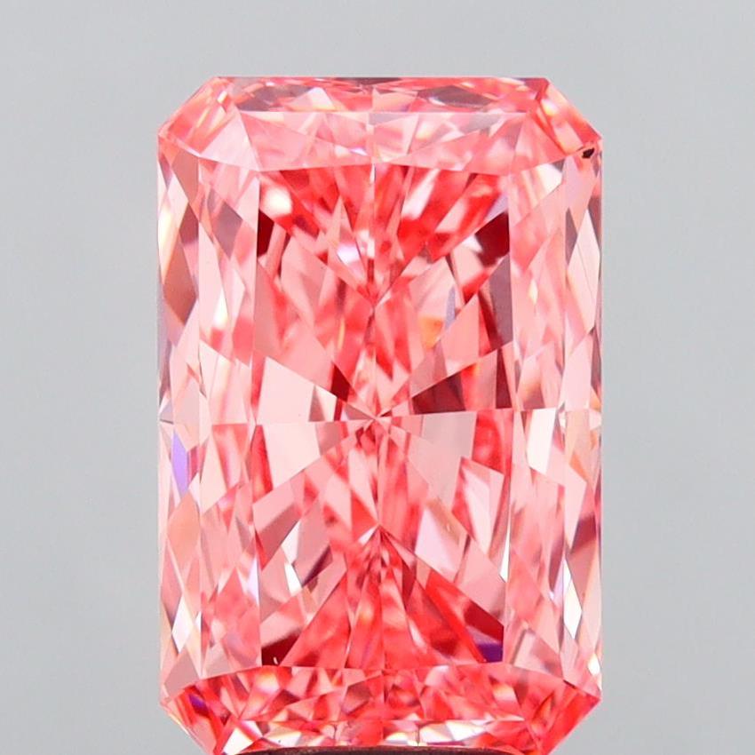 4.02 Ct. Fancy Vivid Pink Radiant Lab Grown Diamond