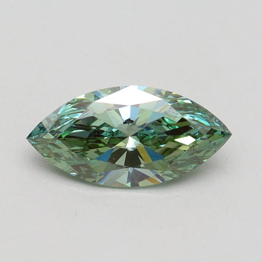1.00 Ct. Fancy Vivid Green Marquise Lab Grown Diamond